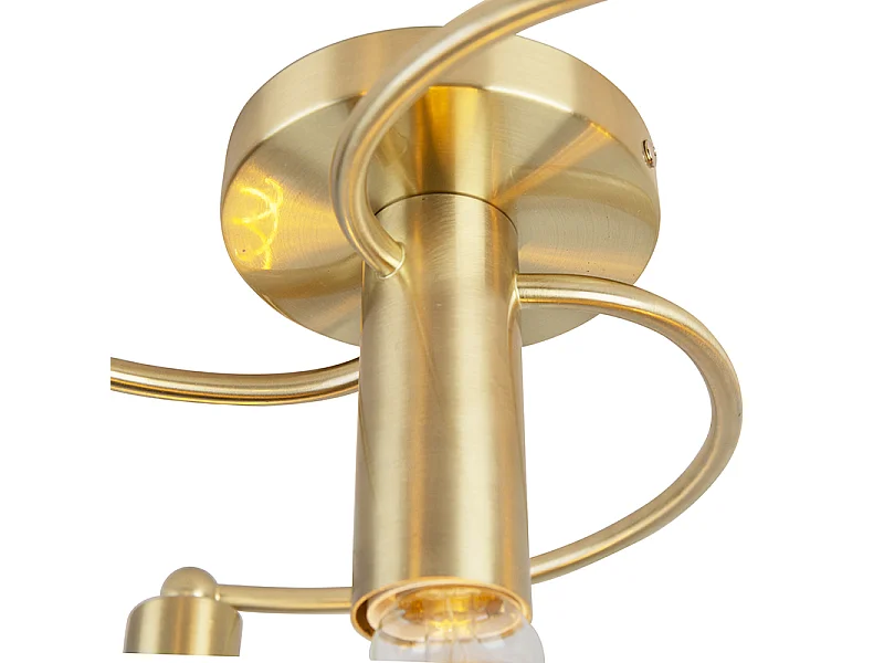 Plafonnier Art déco en laiton 4 lumières - Facil
