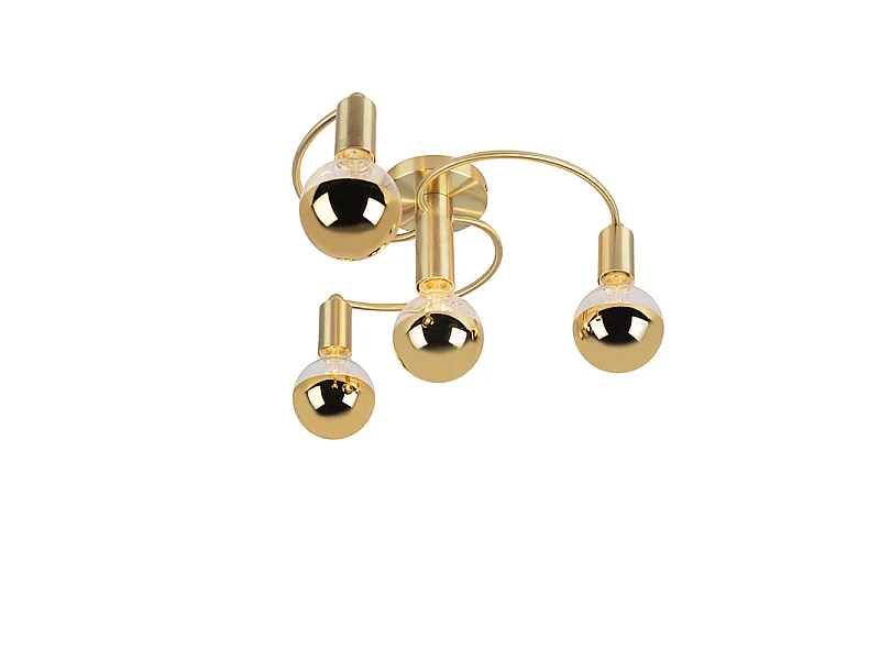 Plafonnier Art déco en laiton 4 lumières - Facil