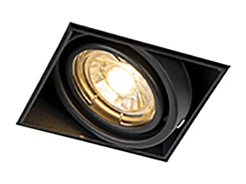 Lot de 12 spots encastrés noirs GU10 orientables sans bordure - Oneon