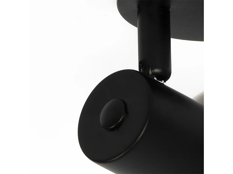 Spot Art Déco noir avec verre fumé - Vidro