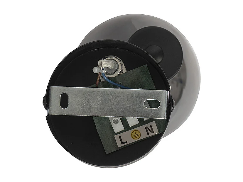 Spot Art Déco noir avec verre fumé - Vidro