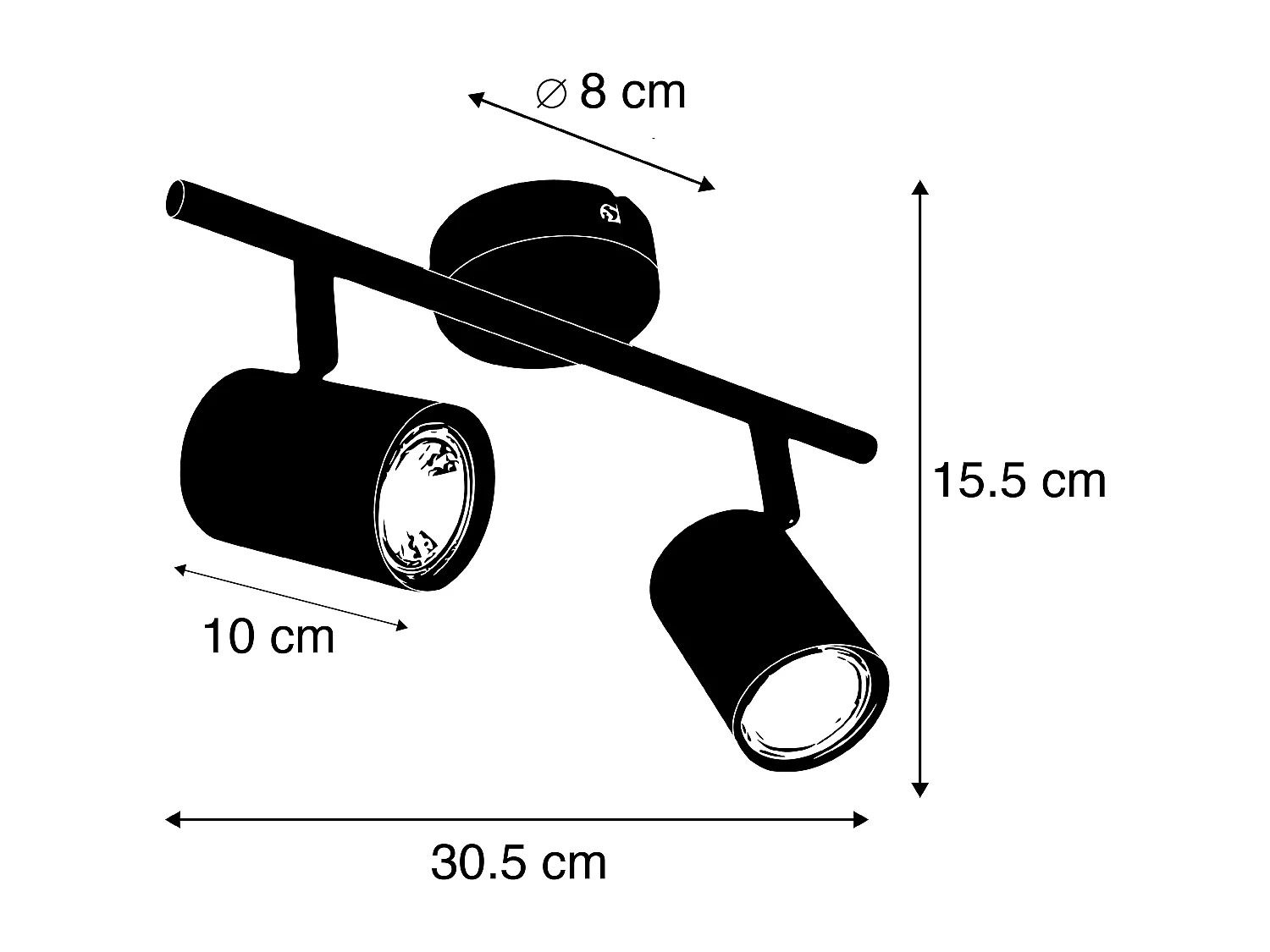 Spot moderne blanc avec source lumineuse WiFi GU10 réglable - Jeana 2