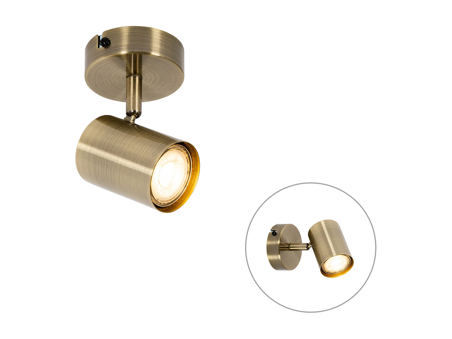 Spot moderne bronze inclinable - Jeana