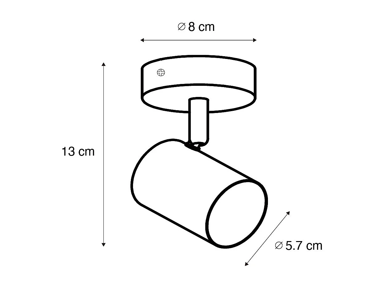 Spot moderne bronze inclinable - Jeana