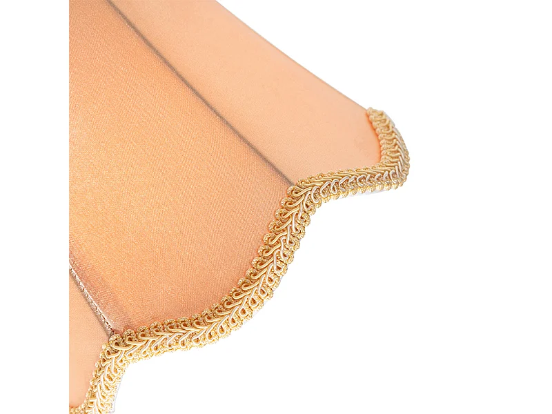 Plafonnier classique noir avec abat-jour doré 3 lumières - Nona