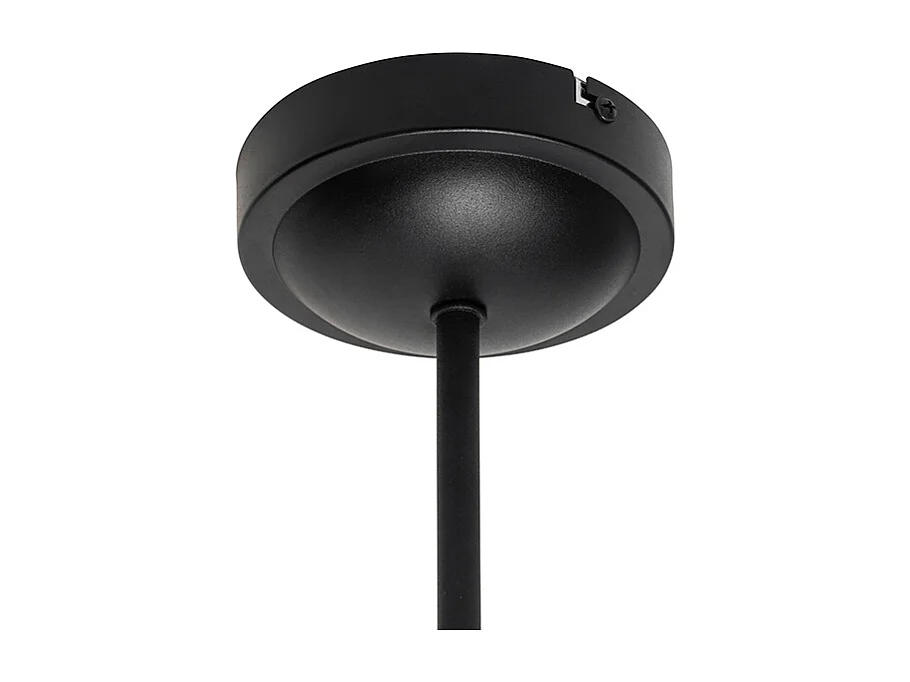 Plafonnier classique noir avec abat-jour doré 3 lumières - Nona