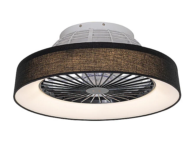 Ventilateur de plafond noir avec LED avec télécommande - Emily