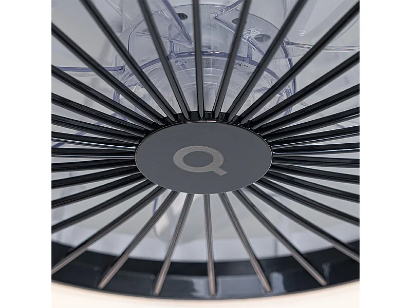 Ventilateur de plafond noir avec LED avec télécommande - Emily