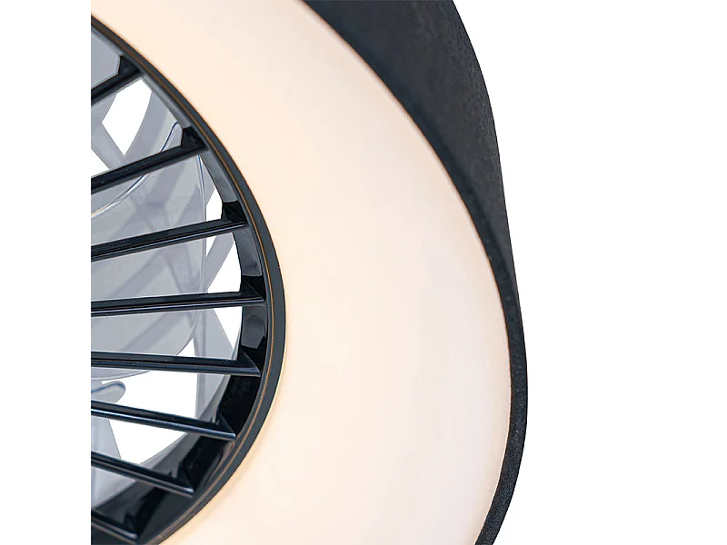 Ventilateur de plafond noir avec LED avec télécommande - Emily