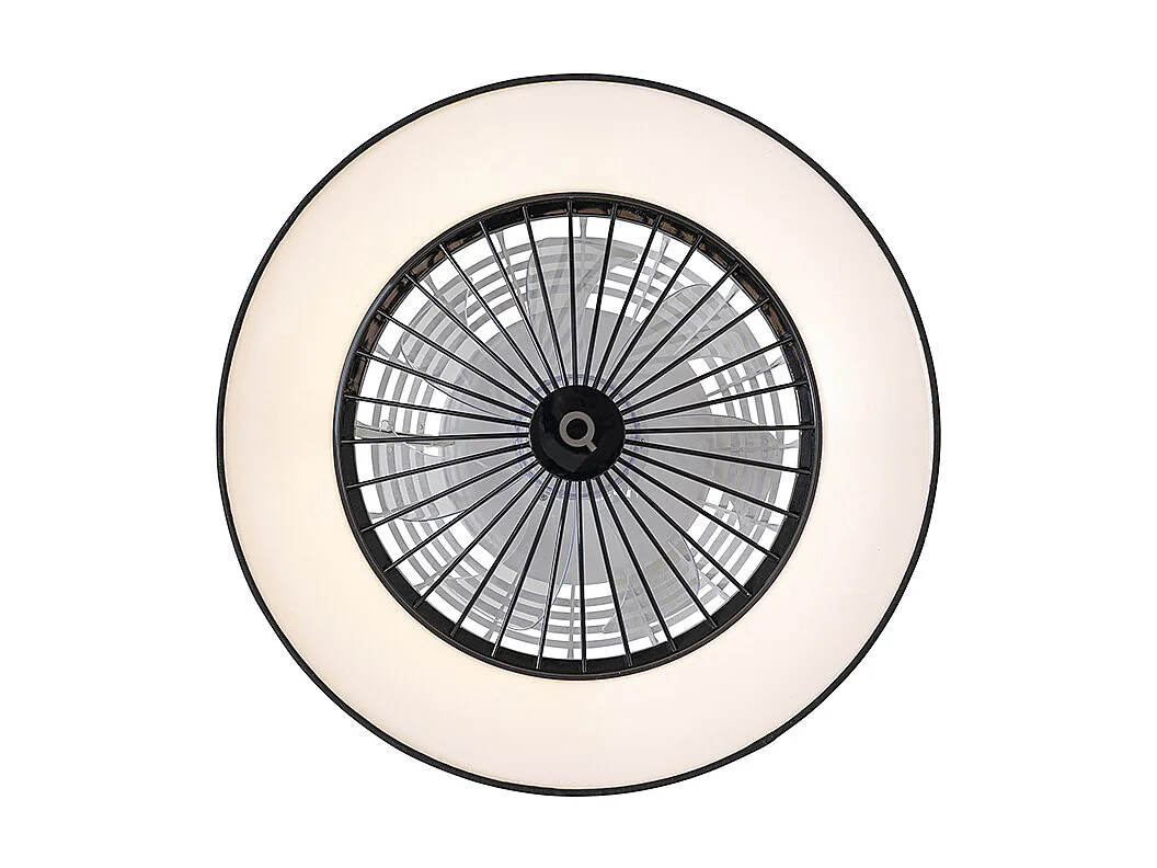 Ventilateur de plafond noir avec LED avec télécommande - Emily