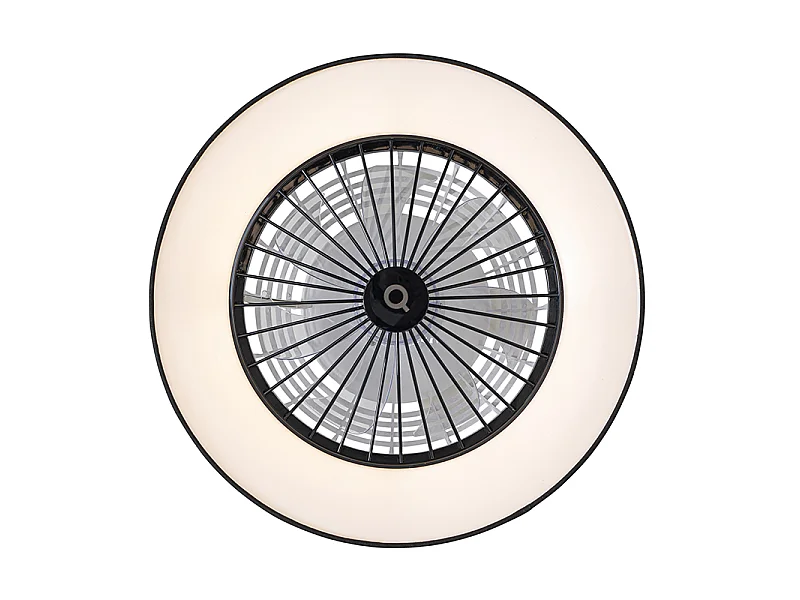Ventilateur de plafond noir avec LED avec télécommande - Emily
