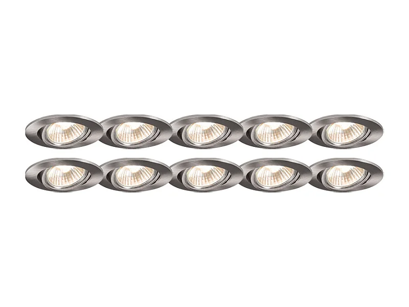 Lot de 10 spots encastrés orientables en aluminium - Cisco