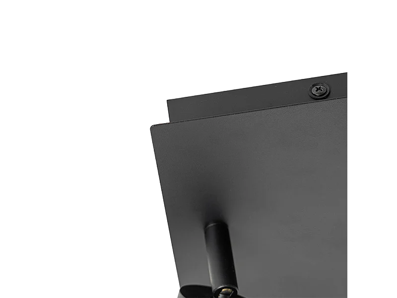 Spot de salle de bain moderne carré noir 2 lumières IP44 - Ducha