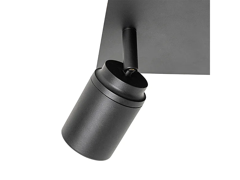 Spot de salle de bain moderne noir carré 2 lumières IP44 - Ducha