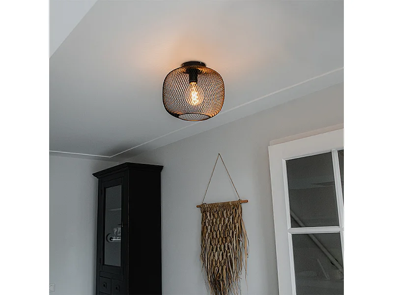 Plafonnier moderne noir - Bliss Mesh