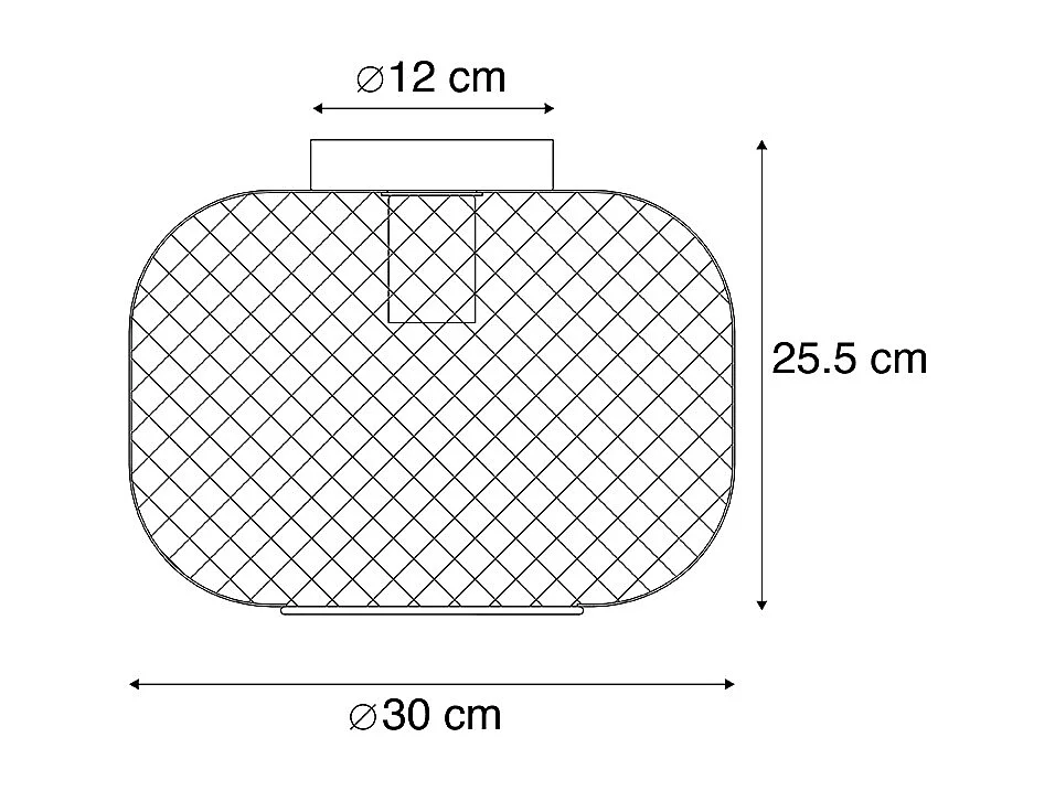 Plafonnier moderne noir - Bliss Mesh