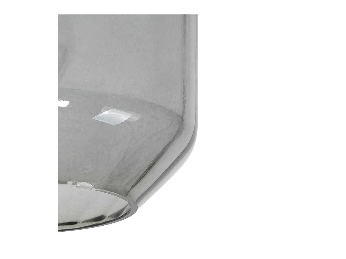 Plafonnier moderne en laiton avec verre fumé - Stiklo