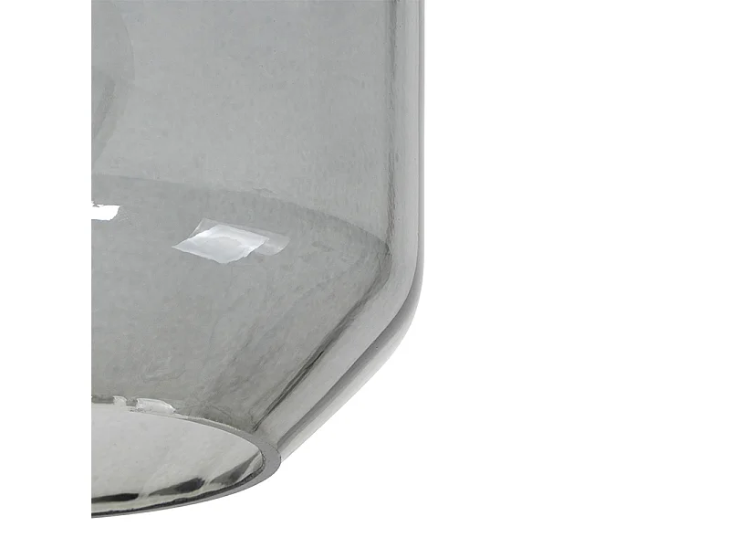 Plafonnier moderne en laiton avec verre fumé - Stiklo