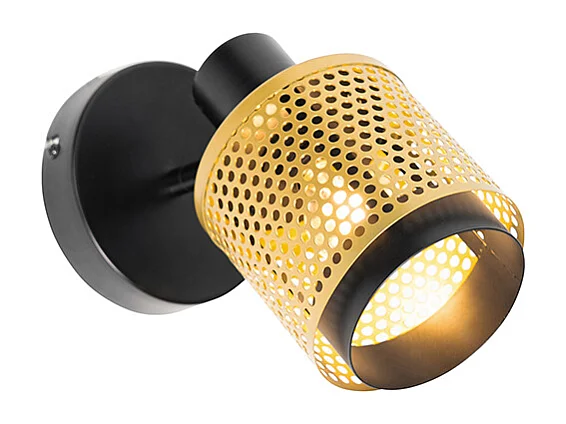 Spot industriel noir avec or - Kayden