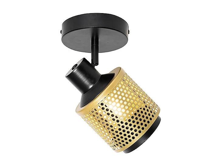 Spot industriel noir avec or - Kayden