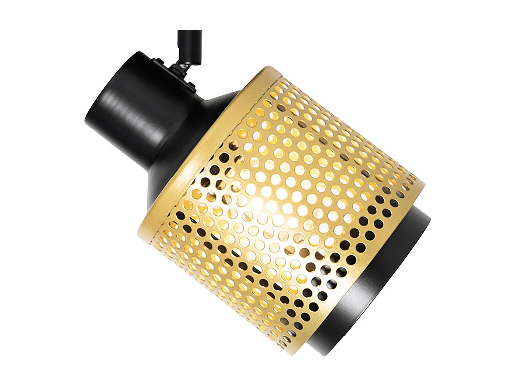 Spot encastré industriel noir avec or - Kayden