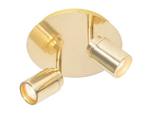 Spot de salle de bain moderne laiton 2 lumières IP44 - Ducha