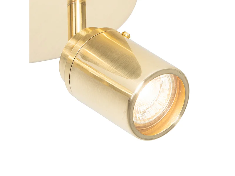 Spot de salle de bain moderne laiton 2 lumières IP44 - Ducha