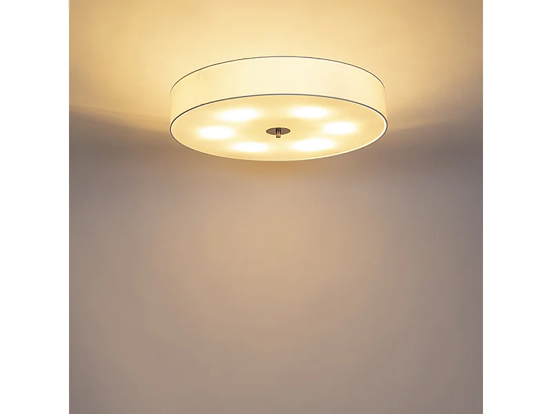 Plafonnier Country blanc 70 cm - Drum