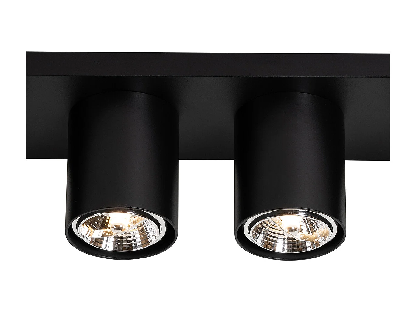 Spot de plafond moderne noir 4 lumières - Tubo