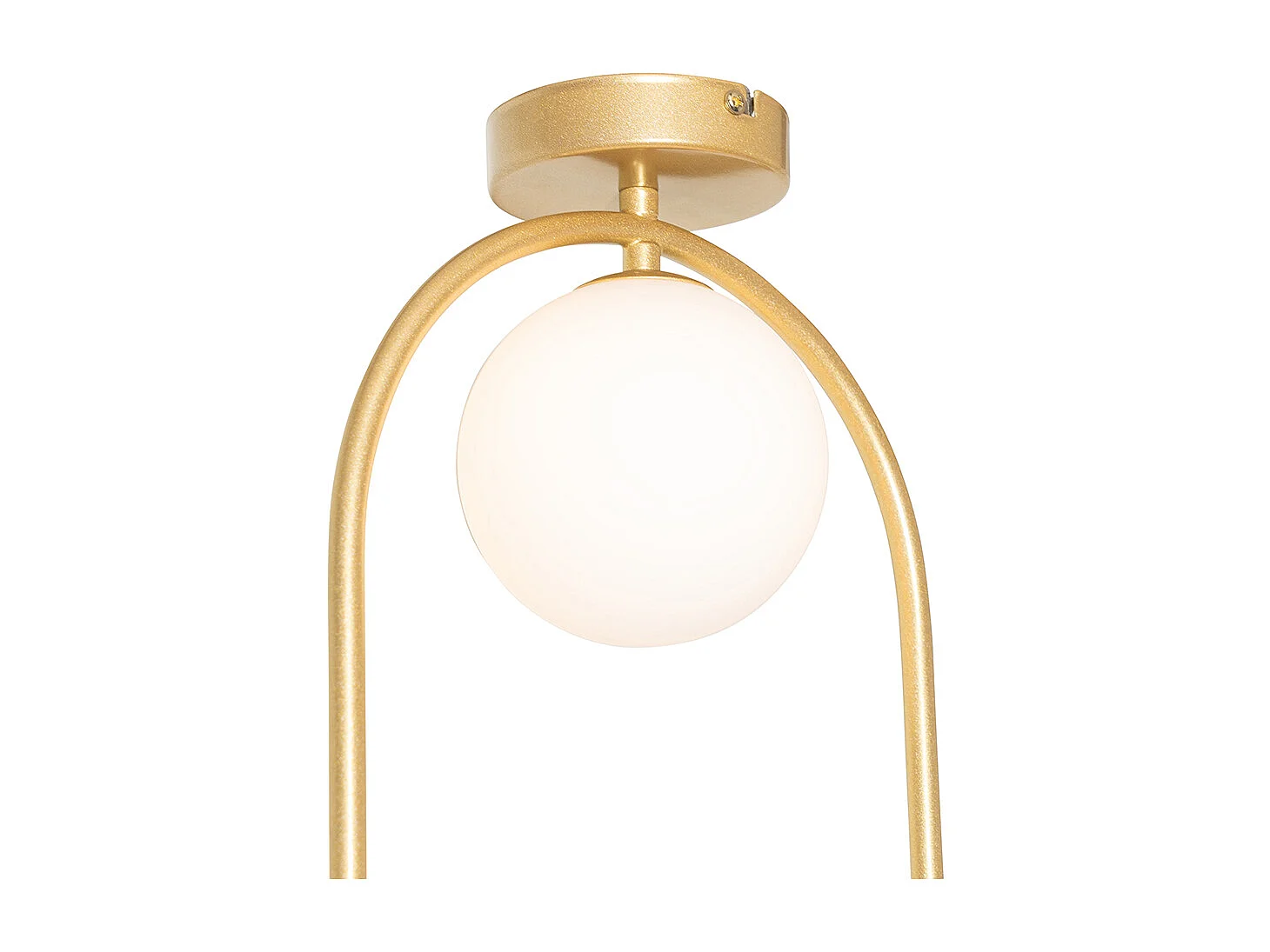 Plafonnier Art Déco or avec verre blanc - Isabella