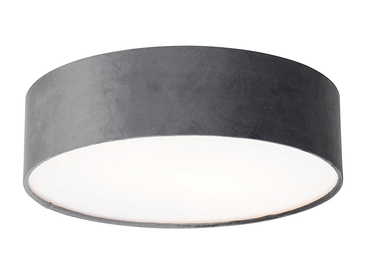 Plafonnier moderne gris 40 cm avec intérieur doré - Drum
