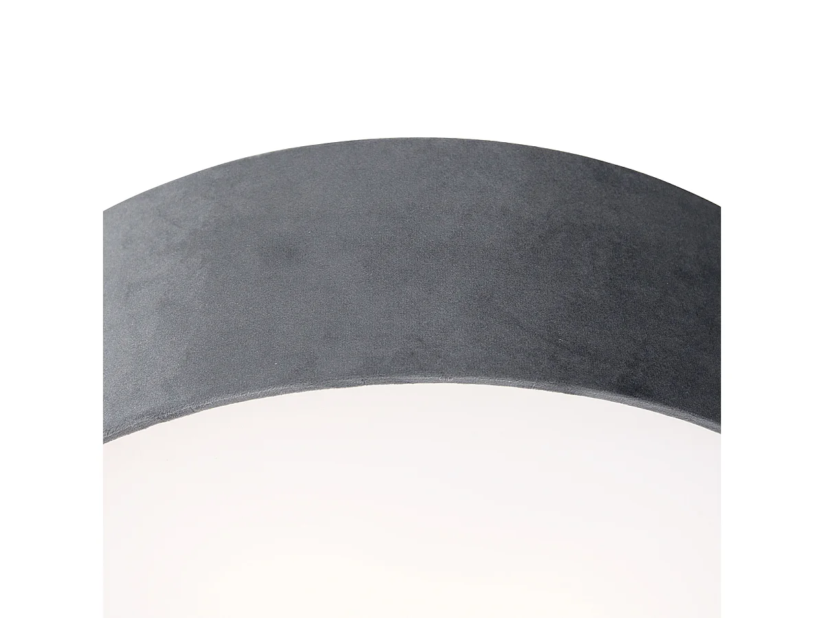 Plafonnier moderne gris 40 cm avec intérieur doré - Drum