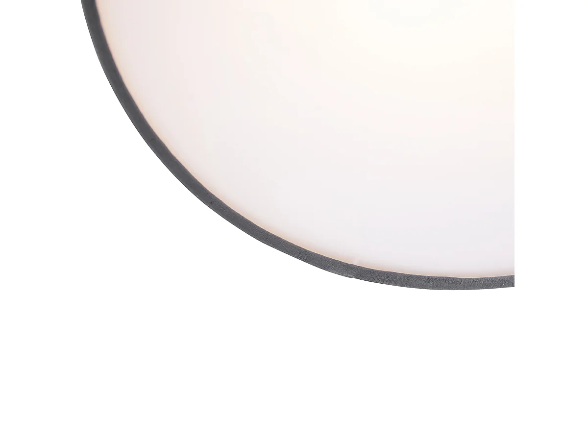 Plafonnier moderne gris 40 cm avec intérieur doré - Drum