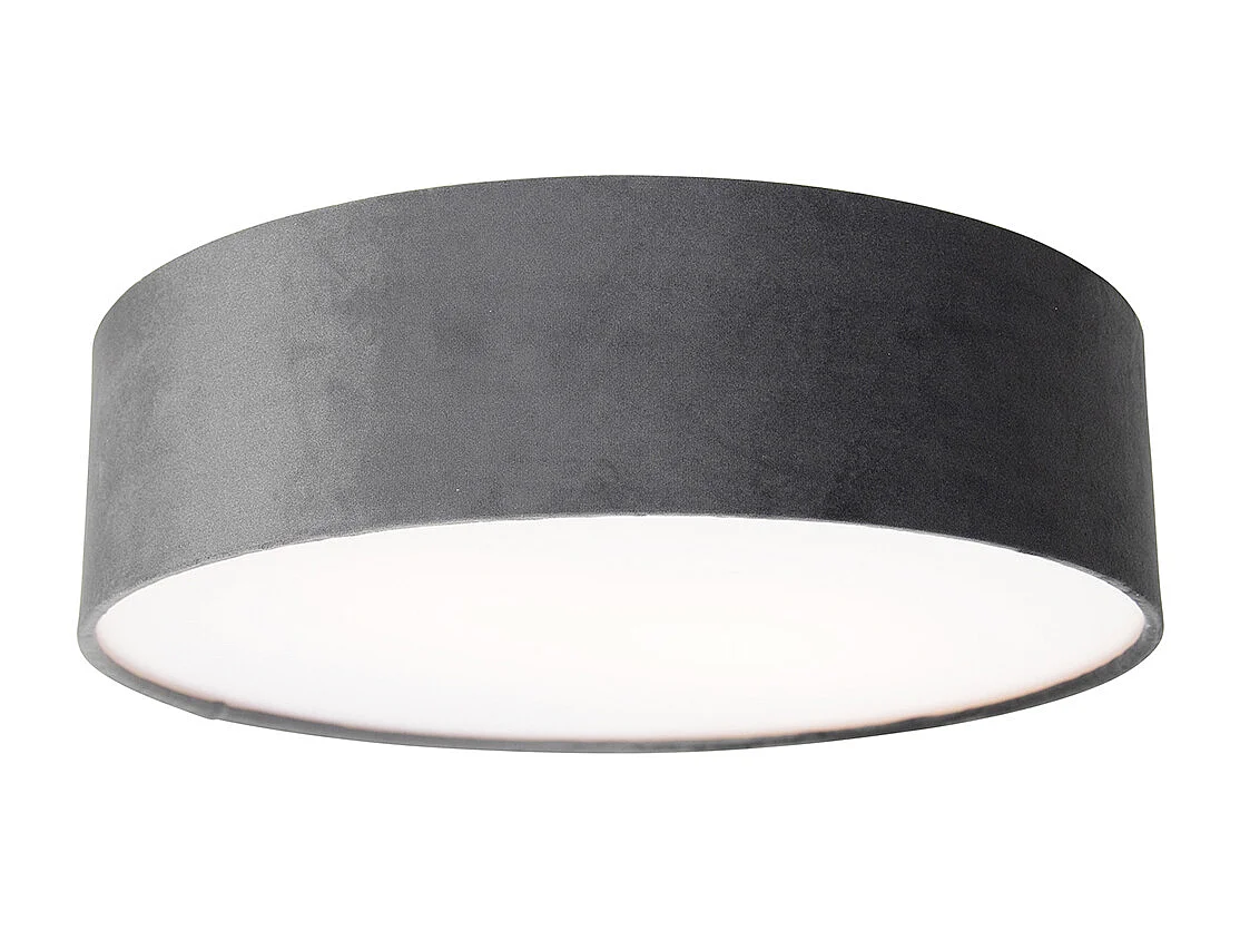 Plafonnier moderne gris 40 cm avec intérieur doré - Drum