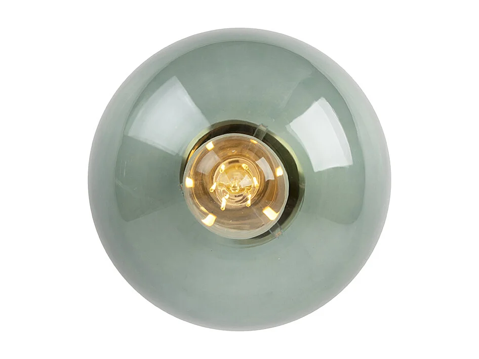 Plafonnier Art deco avec abat-jour en verre vert - Pallon