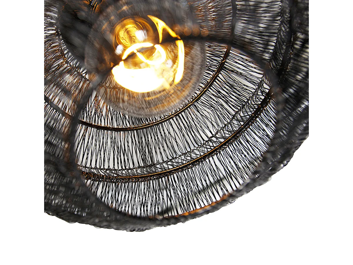 Plafonnier oriental noir 25 cm - Vadi