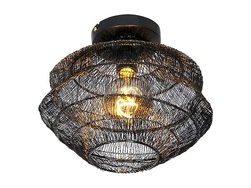 Plafonnier oriental noir 25 cm - Vadi