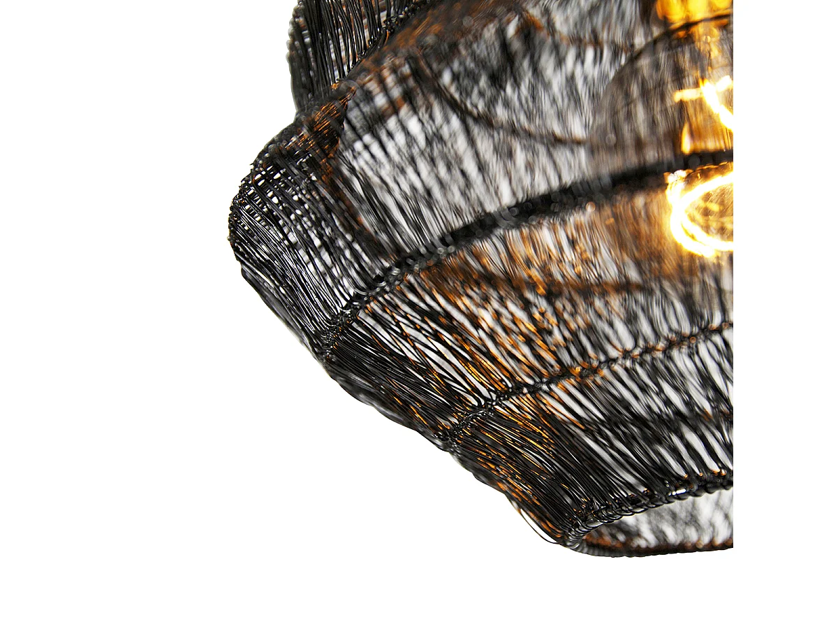 Plafonnier oriental noir 25 cm - Vadi