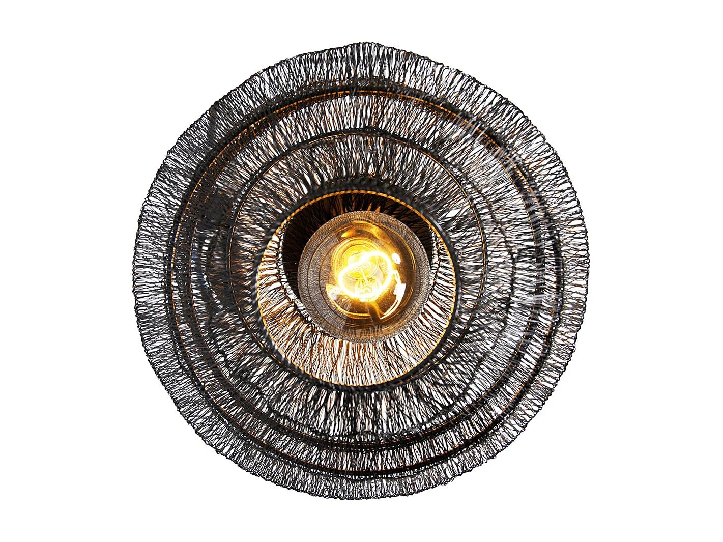 Plafonnier oriental noir 25 cm - Vadi