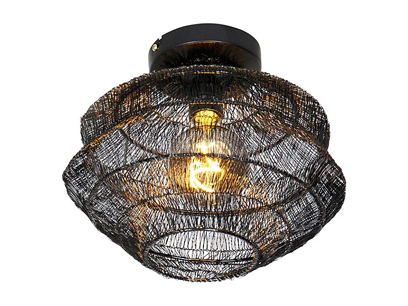 Plafonnier oriental noir 25 cm - Vadi