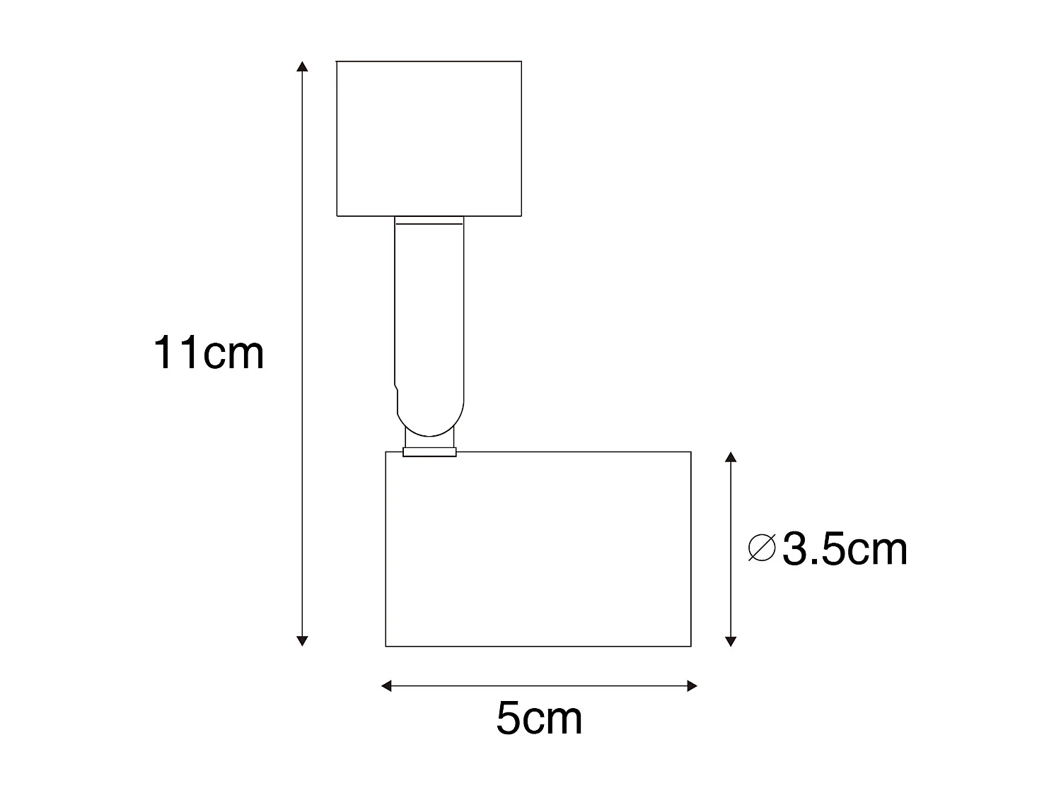 Spot sur rail monophasé blanc - Jeany