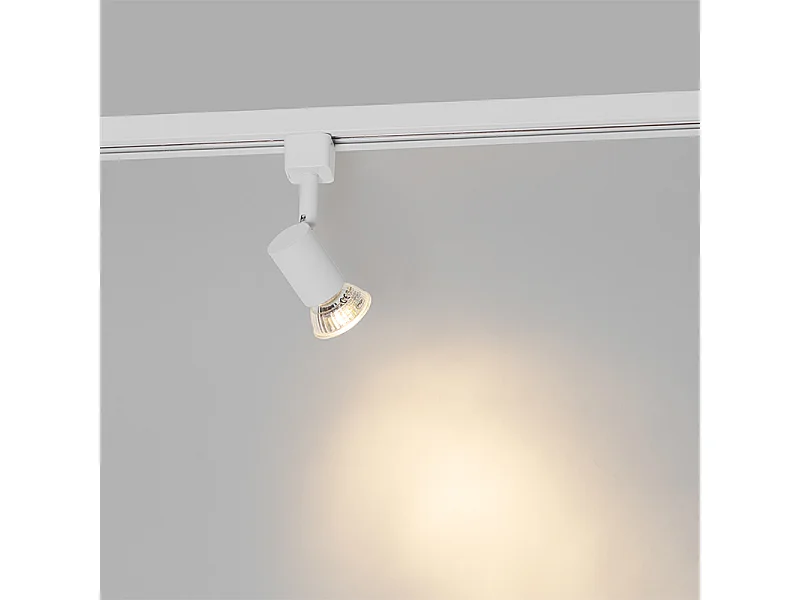 Spot sur rail monophasé blanc - Jeany