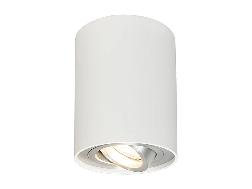 Spot encastré moderne en acier blanc orientable et inclinable - Rondoo Up