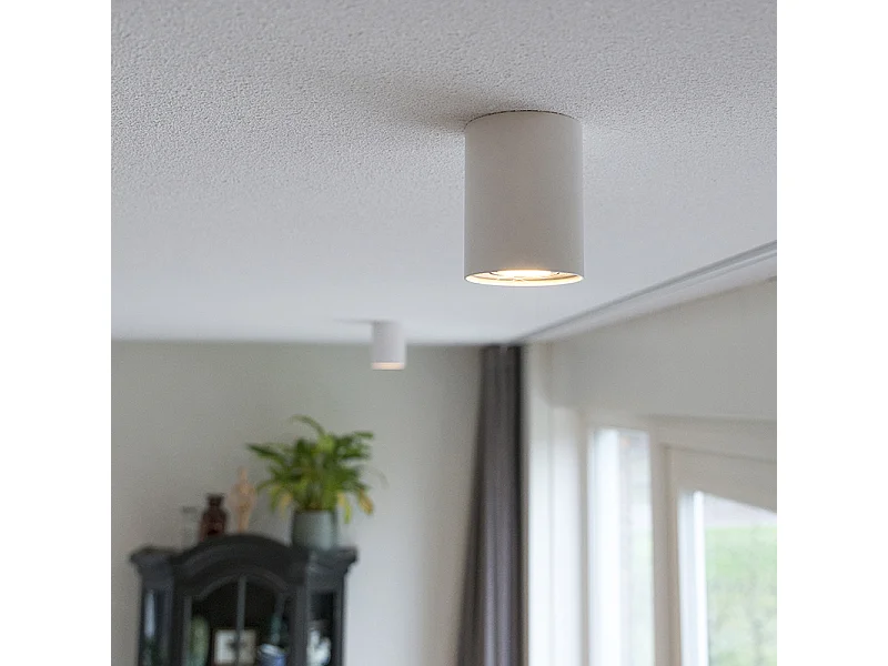 Spot encastré moderne en acier blanc orientable et inclinable - Rondoo Up