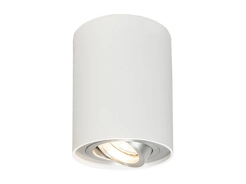 Spot encastré moderne en acier blanc orientable et inclinable - Rondoo Up