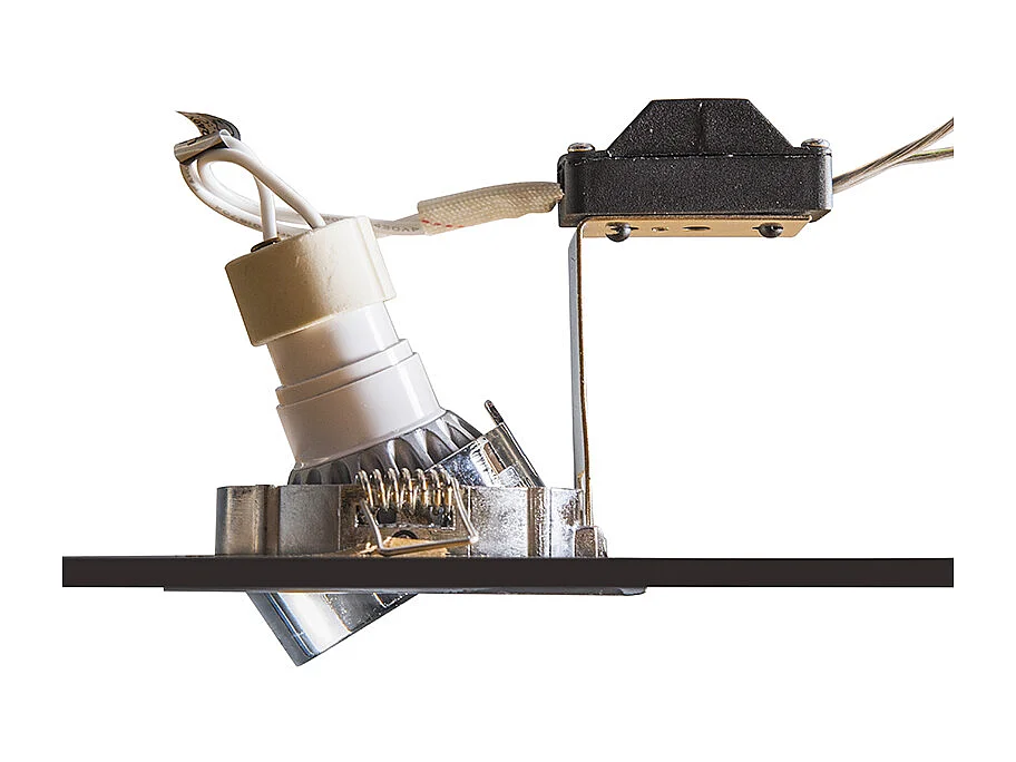 Spot encastrable moderne chromé inclinable lot de 10 - Edu