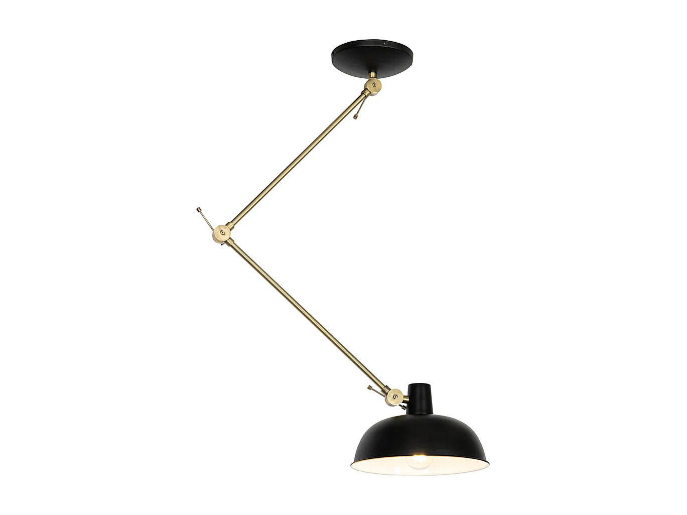 Plafonnier rétro noir et bronze - Milou