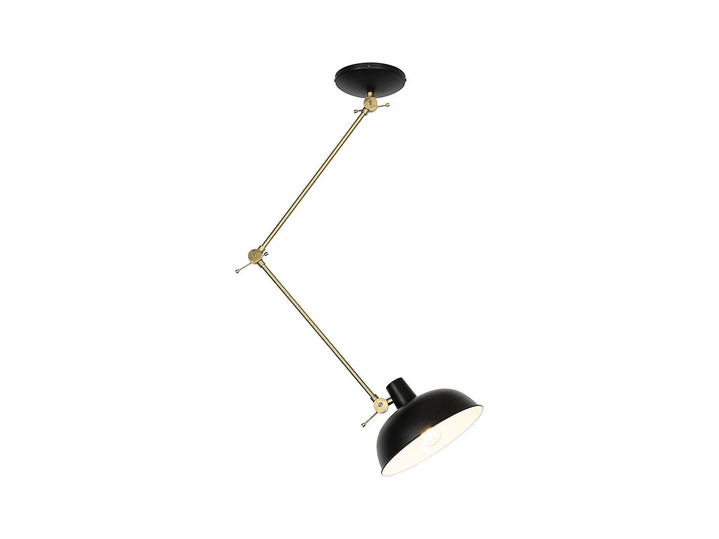 Plafonnier rétro noir et bronze - Milou