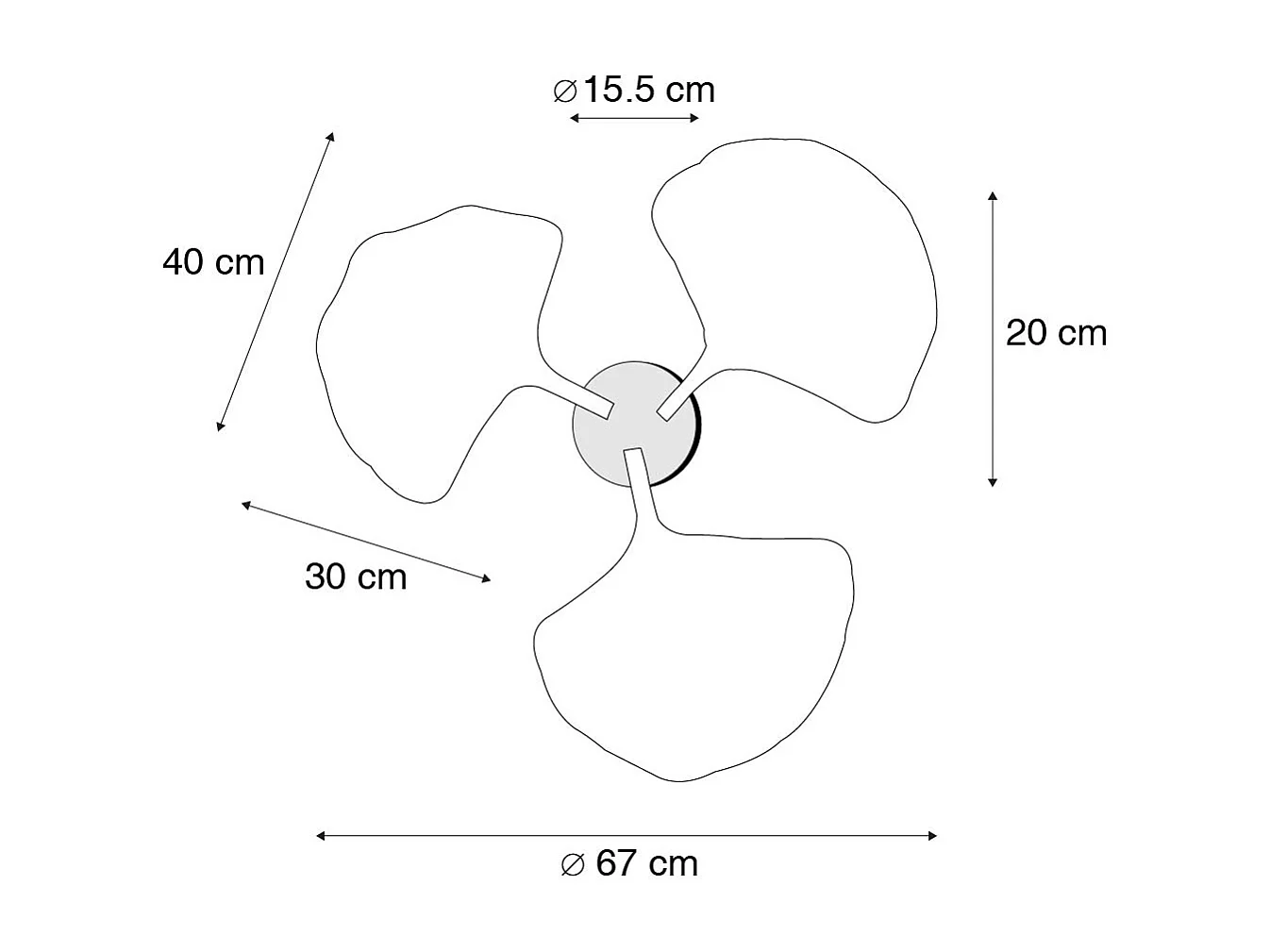 Plafonnier oriental en laiton avec noir 3 lumières - Louka