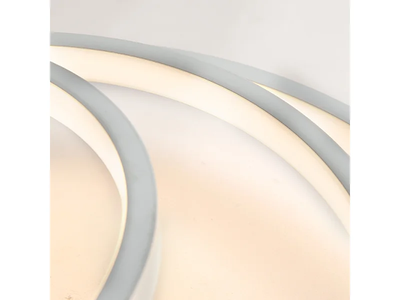 Plafonnier moderne blanc avec LED et dimmer Rondas